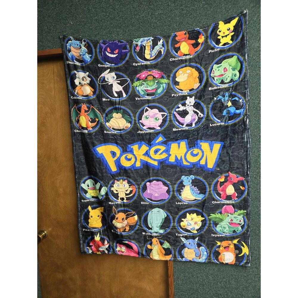 Pokemon Flannel Blanket Soft Warm Plush Fleece Throw Blanket for Kids 40" x 50"